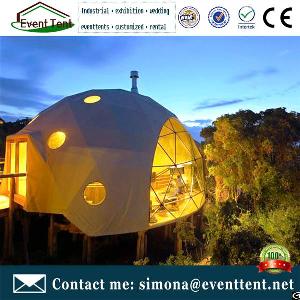 6m, 7m, 8m, 9m White Transparent Dome Tent, Bell Camping Tent, Dome Tents For Events Resort Hotel