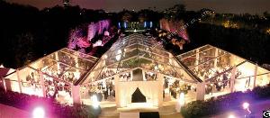 space 500 luxury transparent wedding tent clear roof