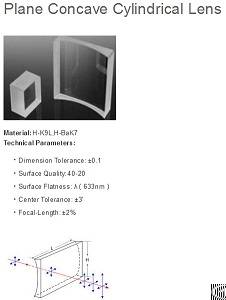 plano concave cylindrical lens