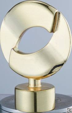 torsion circle metal curtain rod finial
