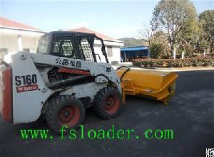 angle road sweeper attachments skid loader snow