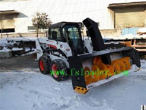 skid loader snow blower attachments removal machine