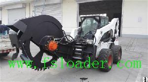 Skid Steer Loader Attachments Rock Saw, Disc Trencher For Skid Loader