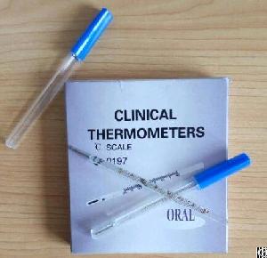 demo medical glass mercury clinical oral thermometer 35 42 c