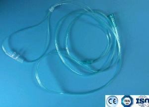 Demo Medical Respiratory Neonate Nasal Oxygen Cannula Green Color With Ce / Iso Certificate