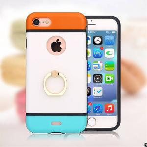 Two Tone Tough Phone Case With Ring Holder For Iphone 7