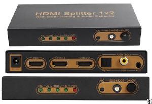 port hdmi splitter edid setting arc audio extractor