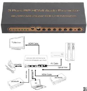 port pip hdmi audio extractor 4k arc edid switch