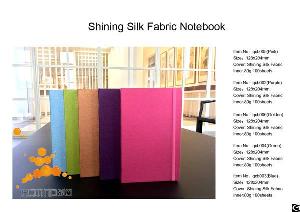 shining silk fabric notebook