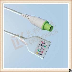 10.1hellige 10 Pin Ecg Trunk Cable 5 Leads