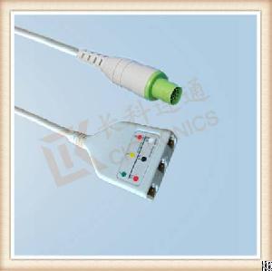 10 2hellige pin ecg trunk cable 3 leads