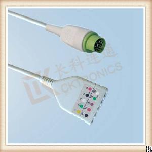 23.2siemens 10 Pin Ecg Trunk Cable 5 Leads Ck-e233-a50