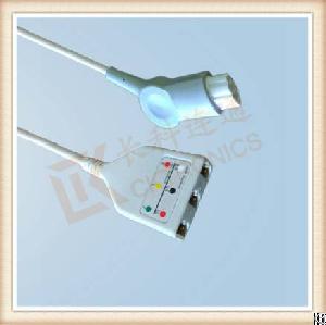 6.1datex Ohmeda 10 Pin Ecg Trunk Cable 3 Leads Ck-e216-a30