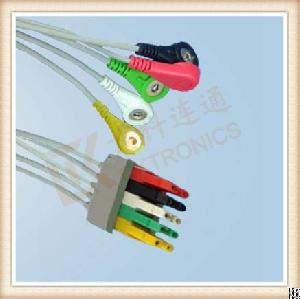 aa philips ecg leadwires cable 5 leads snap iec