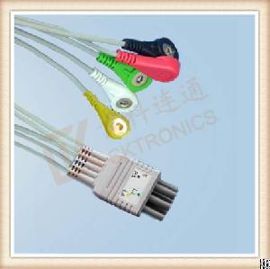 Colin Ecg Leadwires, Cable 5 Leads, Snap, Iec, L 1m