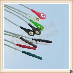 din safety ecg leadwires cable 5 leads snap aha l 0 6m ck e311 s5a