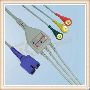 Fc Mek 9 Pin One Piece Ecg Cable, , Cable 3 Leads, Snap, Iec