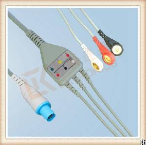 Hellige 10 Pin One Piece Ecg Cable,