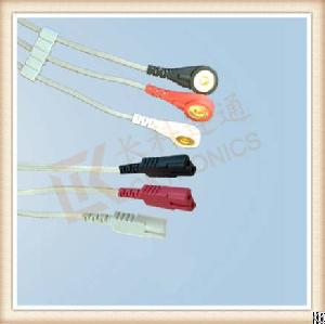 ll ecg leadwires cable 3 leads snap aha l 0 6m ck e313 s3a