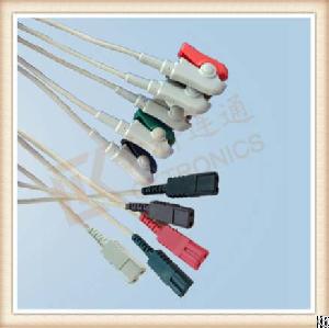 Ll Style Ecg Leadwires, Cable 5 Leads, Grabber, Aha, L 0.6m, Ck-e313-c5a,