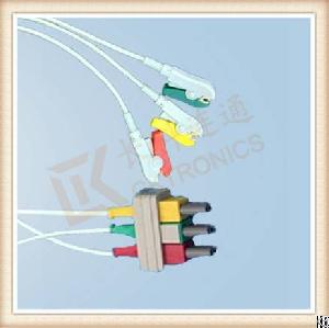 philips ecg leadwires cable 3 leads grabber iec l 1m ck e315 c3i