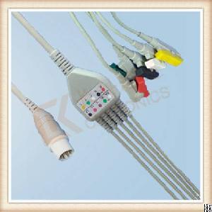 sc mennen 10 pin ecg cable 5 leads grabber iec