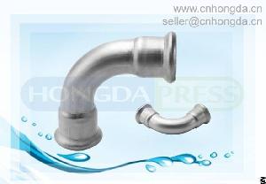 Stainless Steel Press Fitting M Profile 90deg Elbow Pipe Fititng Gas Drinking