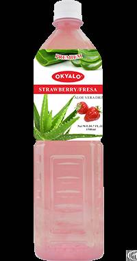 okyalo strawberry aloe vera drink 1 5l okeyfood