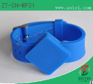 rfid square silicone wristband tag zt ch wf01