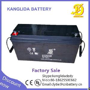 kanglida rechargeable sealed acid battery 12v 150ah solar system ups