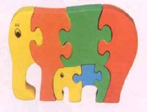 Wooden Jigsaw Puzzle Elephant