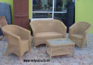 Vietnam Garden Wicker Table Set