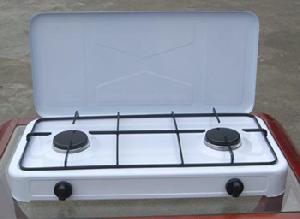 2-burner Gas Stove With Lid Jk-002sb