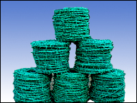 pvc coated barbed wire