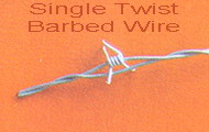 Single Twist Barbed Wire For Sale