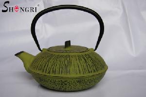 The Antiquated Green Cast Iron Tea Pot