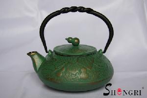 Green Kettle With Gourd