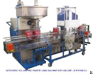 Paint Filling And Lid Pressing Machine