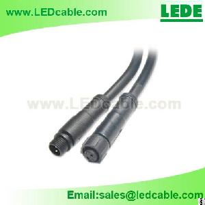 M8 Mini Waterproof Connector Cable For Led Light, E Bike , Intelligent Sanitation Etc