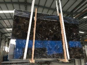 dark emperador polished marble slabs