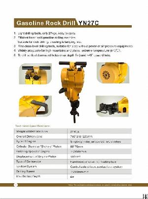 Hand Held Petrol Rock Drill Yn27c Yn27j Spare Parts