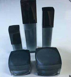 15ml 30ml 50ml Square Plastic Cosmetic Bottle With Black Color