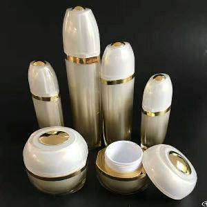 30ml 50ml 80ml 120ml plastic cosmetic serum bottle gold line