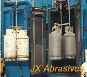 Hook Type Automatic Shot Blasting Machine For Oil Tank Propane Tank