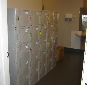 Abs Plastic Storage Lockers, Coffee Color