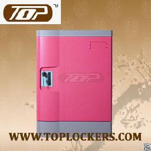 Four Tier School Lockers Abs Plastic, Pink Color