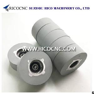 Edge Banding Accessories Rubber Roller Wheel Edge Conveyor Roller Cnc Pressure Wheels For Edgebander