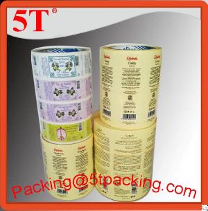 glossy adhesive labels clear bottles