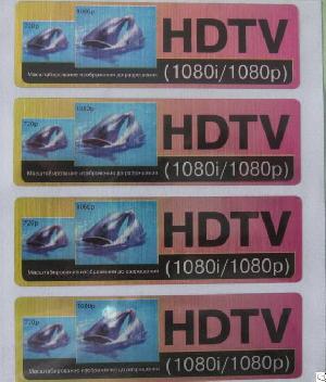 Hdtv Advertisement Information Labels