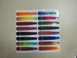 holographic reflective head printed adhesive labels fishing lure